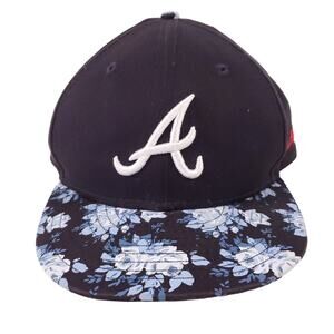New Era 9Fifty Womens Atlanta Braves Floral Hawaiian MLB Hat Adjustable